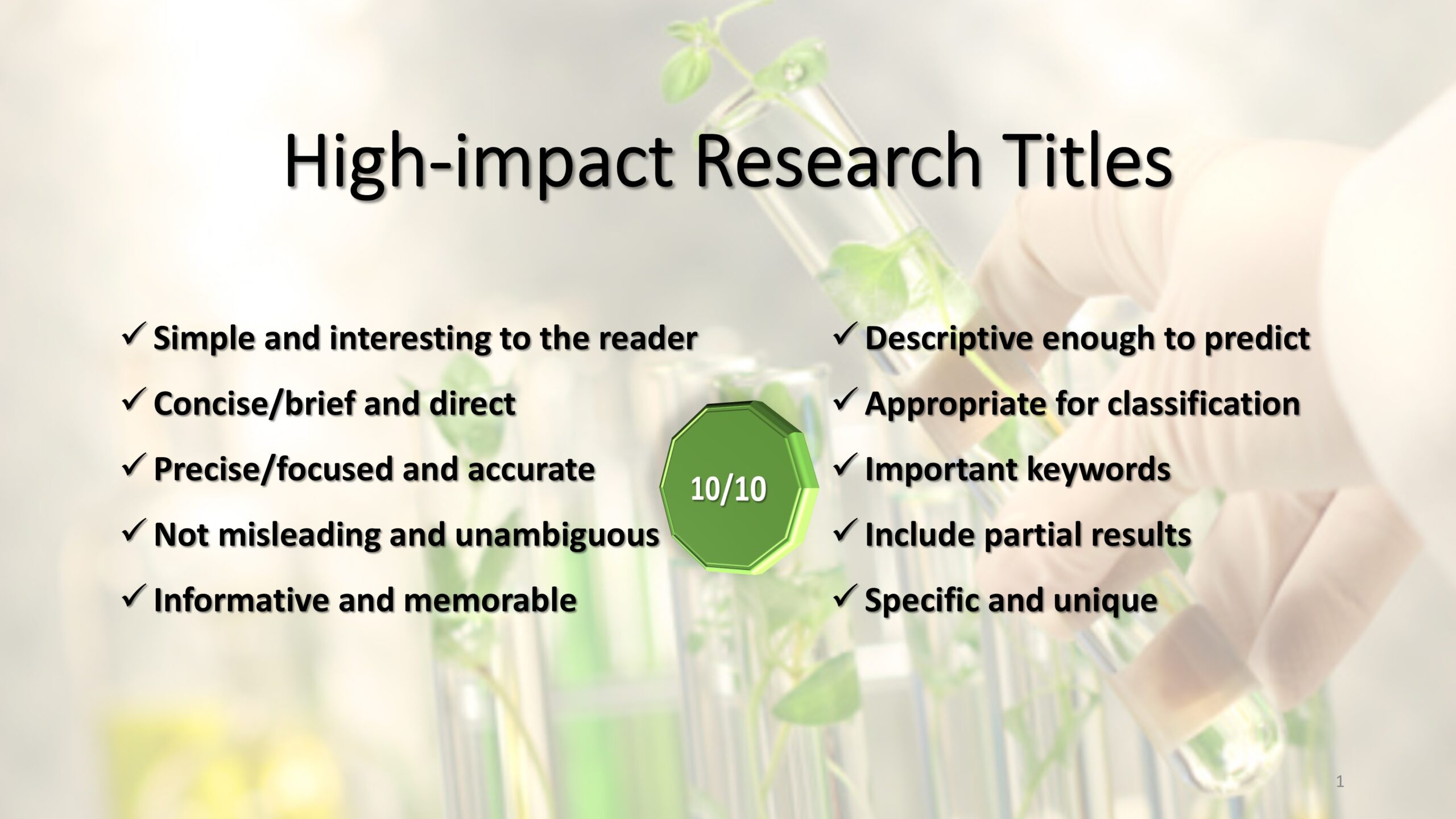 how to write good research title
