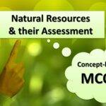 Natural resources and their assessment Important MCQs